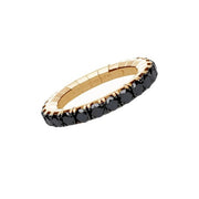 DEMEGLIO 18K Rose Gold & Black Diamond Stretchable Eternity Ring